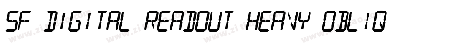 SF Digital Readout Heavy Oblique字体转换